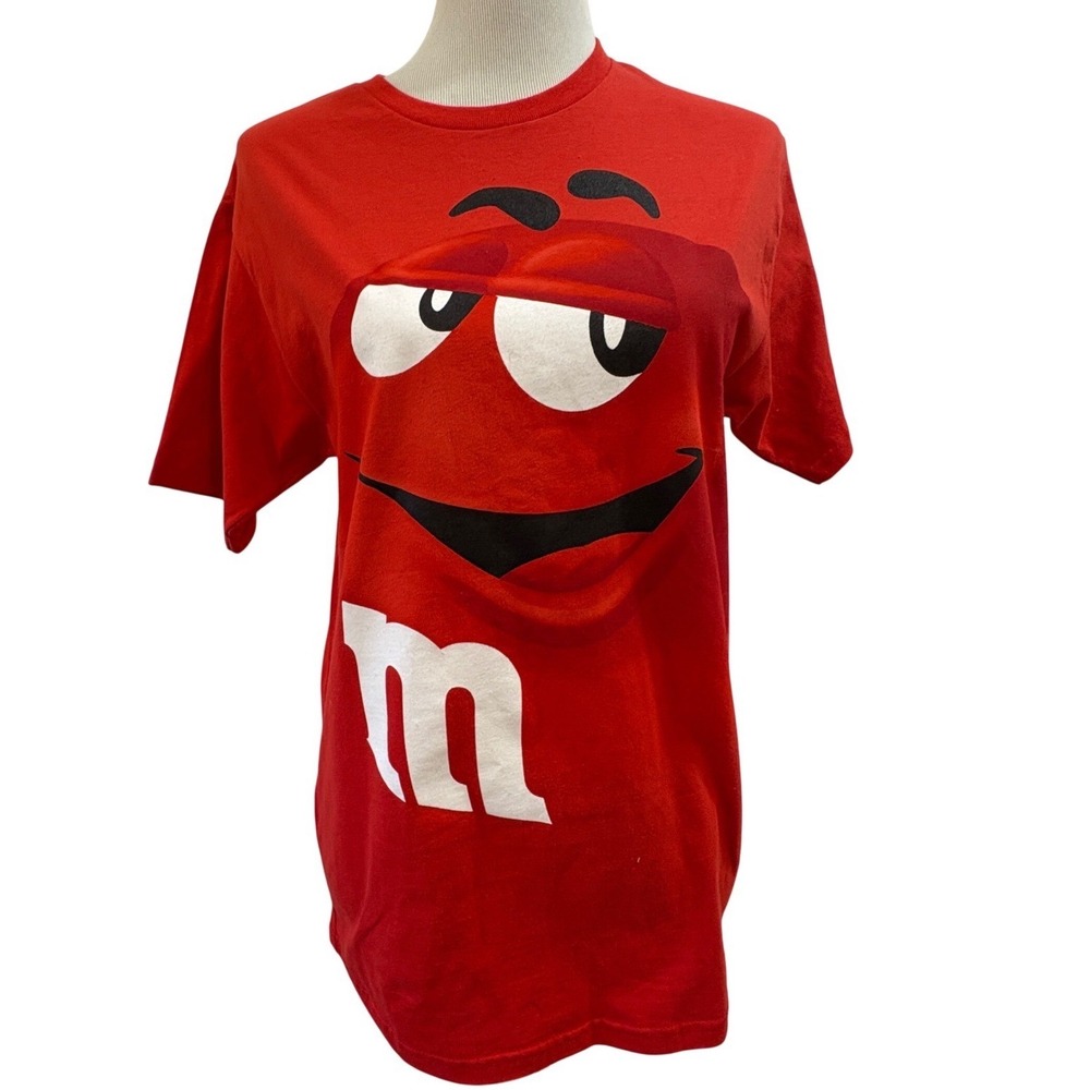 M&M's World Red‎ Character Supersize Graphic T-Shirt Red Small NEW 836591